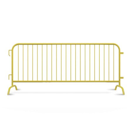 Angry Bull Barricades Steel Barricade, Hot-Dipped Galvanized Steel, 44 in. Height, 8.5 ft. Length, Yellow AC-HDX85-BR-YL